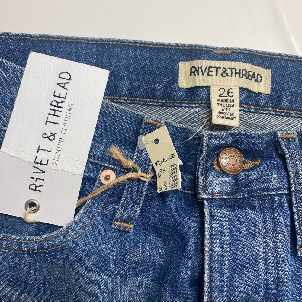 Madewell Rivet & Thread Perfect Vintage Crop Jeans - Size 26 - Picture 7 of 10